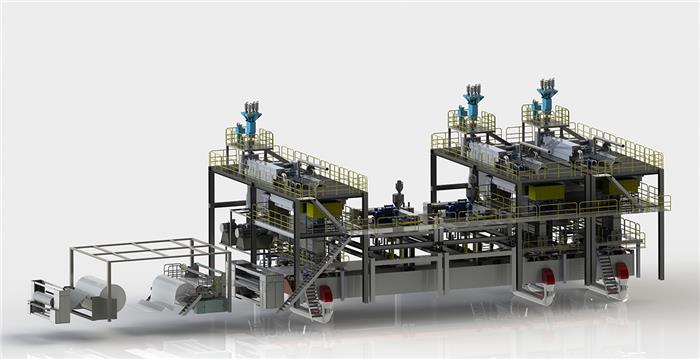 SSMMS紡熔非織造布生產(chǎn)線(xiàn)（五模頭）
