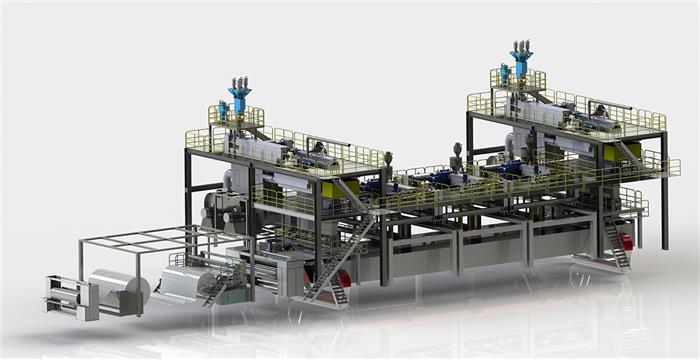 SMMMS紡熔非織造布生產(chǎn)線(xiàn)（五模頭）